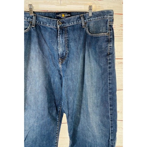 Lucky Mens Jeans 181 Relaxed Straight Leg Size 42 x 26 Short Blue 100% Cotton - Picture 13 of 15